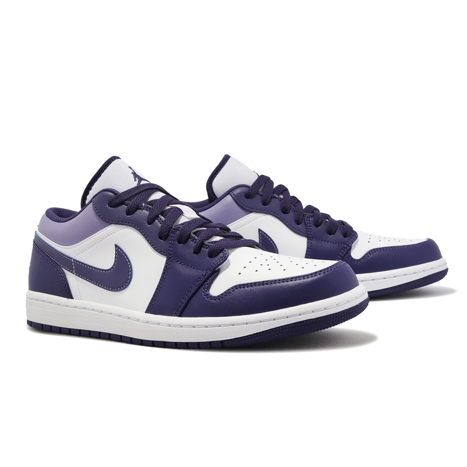 Nike 休閒鞋Air Jordan 1 Low 男鞋紫白Sky J Purple AJ1 553558-515