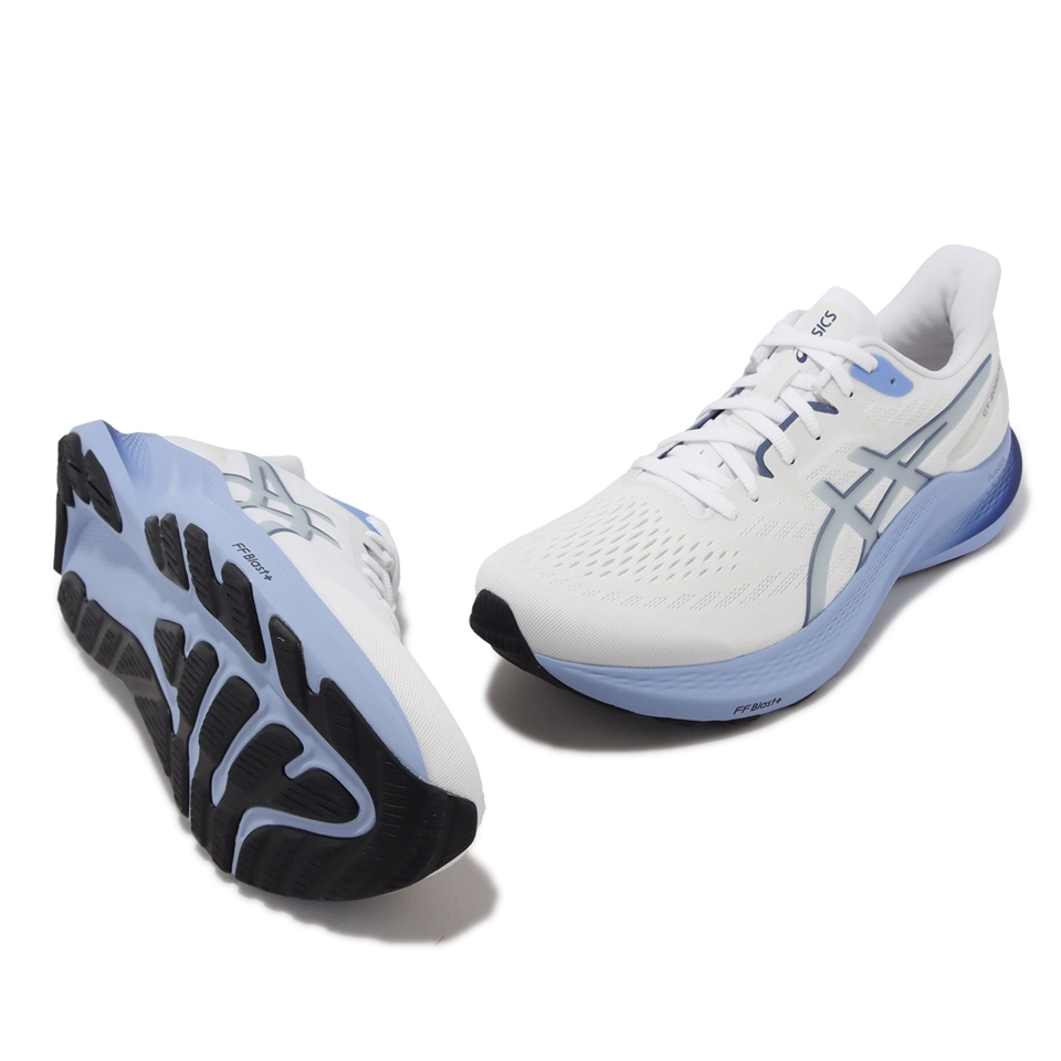 Asics 慢跑鞋GT-2000 12 男鞋白水藍低足弓支撐運動鞋路跑亞瑟士