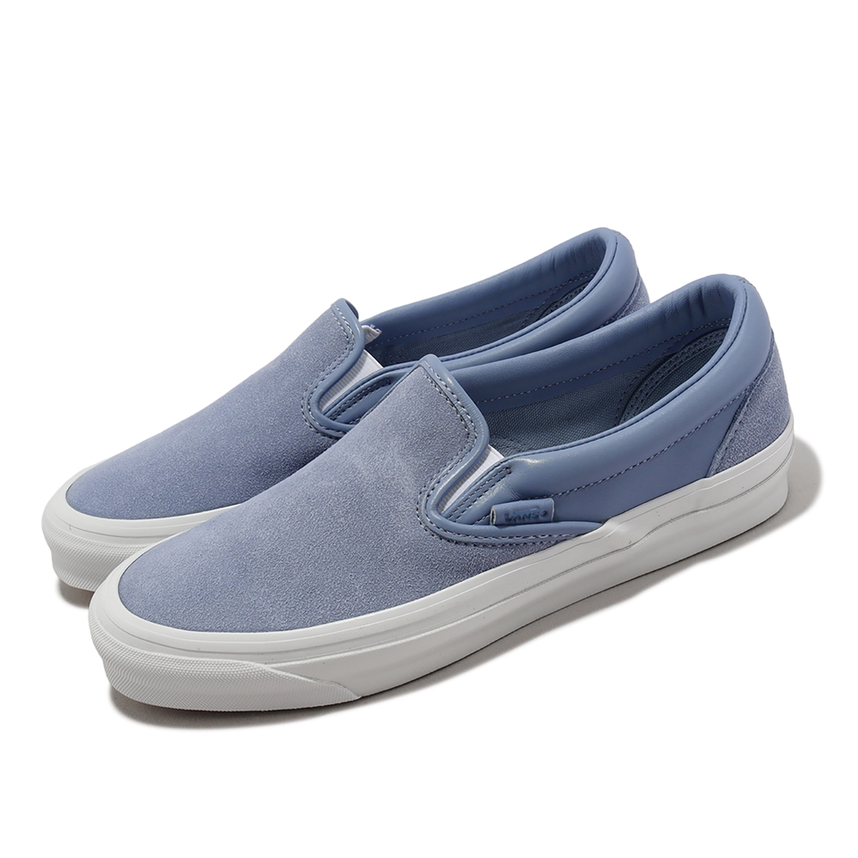 Vans 懶人鞋OG Classic Slip-On LX Vault 男鞋女鞋藍白麂皮休閒鞋