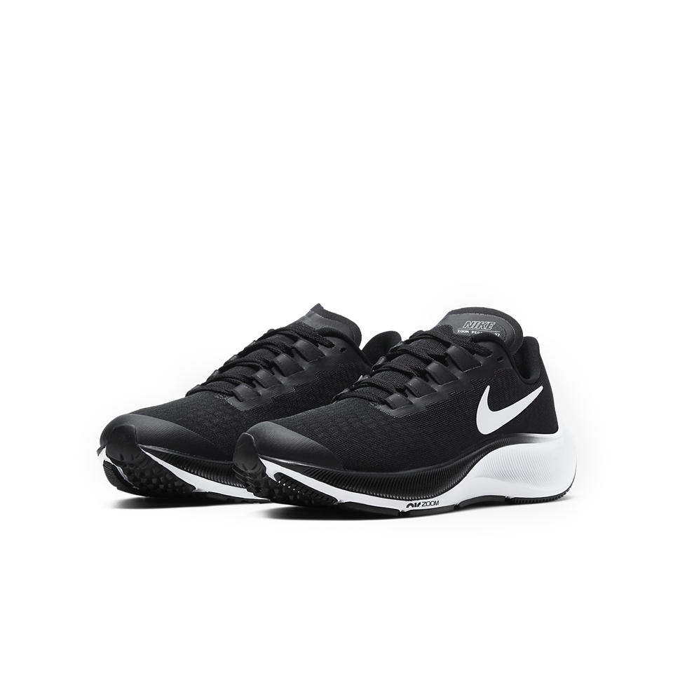 Nike 慢跑鞋Air Zoom Pegasus 37 GS 大童鞋女鞋黑白小飛馬氣墊運動鞋