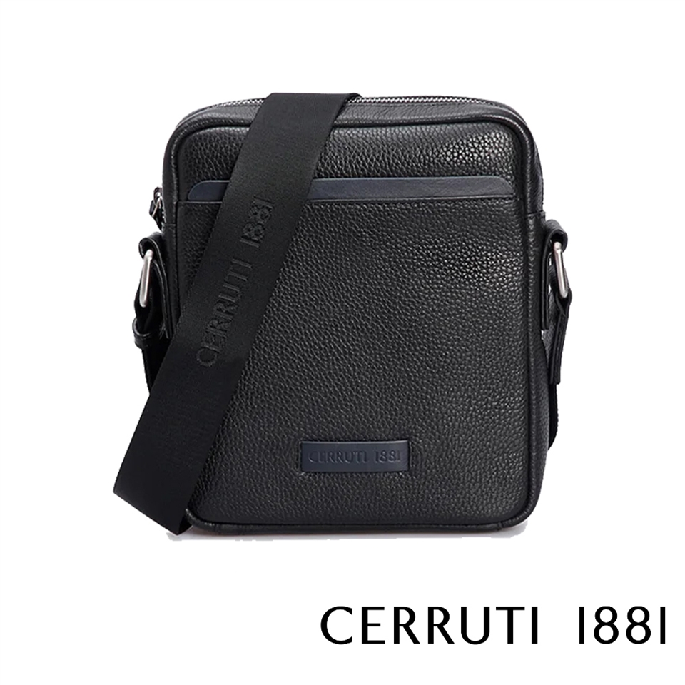 CERRUTI 1881】限量2折頂級義大利小牛皮斜背包CEBO05906M 全新專櫃展示