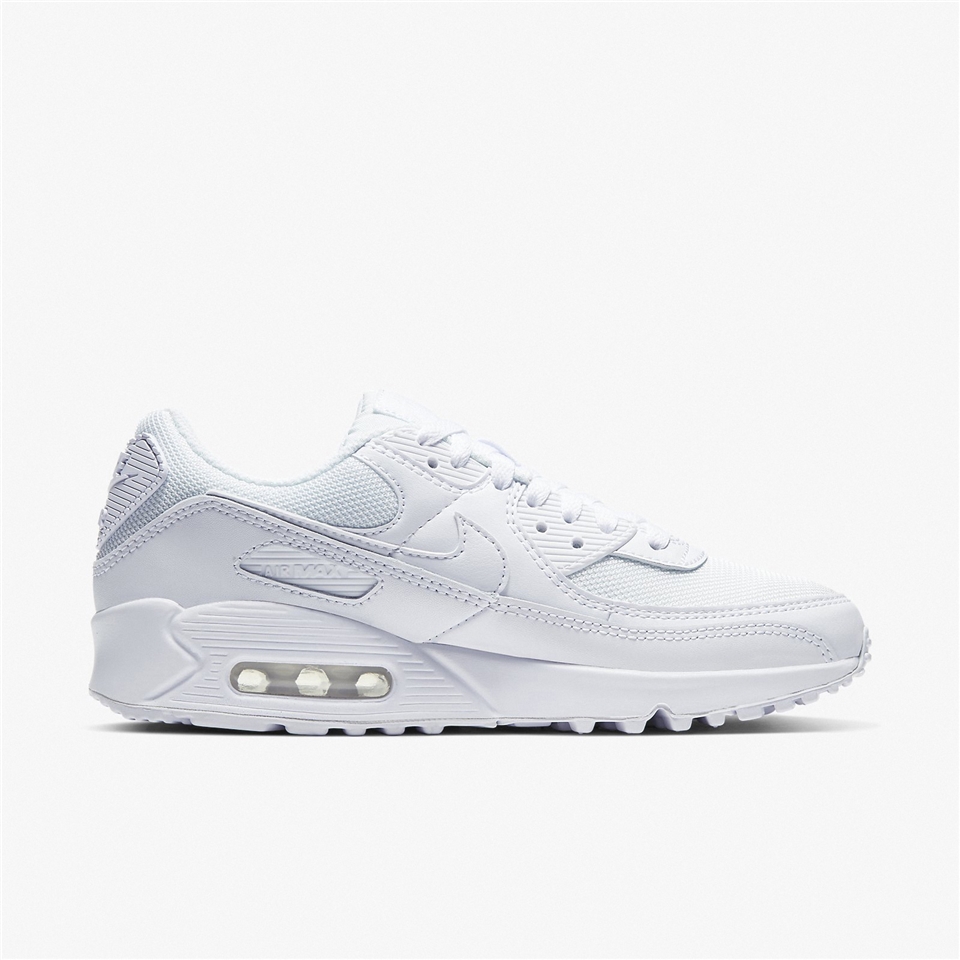 Nike 休閒鞋Wmns Air Max 90 女鞋白全白氣墊緩震運動鞋CQ2560-100|女