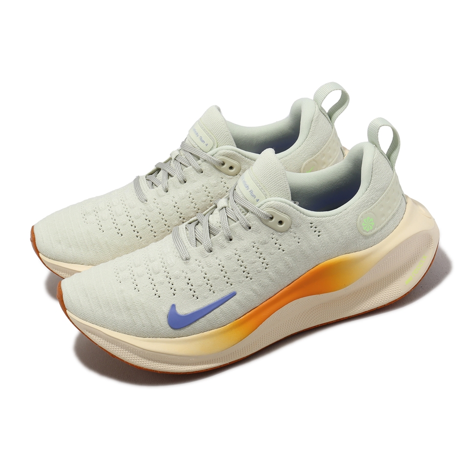 Nike 慢跑鞋Wmns Reactx Infinity Run 4 綠橘女鞋運動鞋緩震環保材質