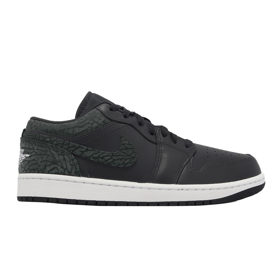 Nike Air Jordan 1 Low SE Black Elephant 黑白男鞋AJ1 爆裂紋