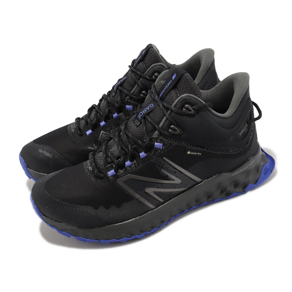 New Balance 野跑鞋Fresh Foam Garoé Midcut 2E 寬楦男鞋黑藍防水NB 紐