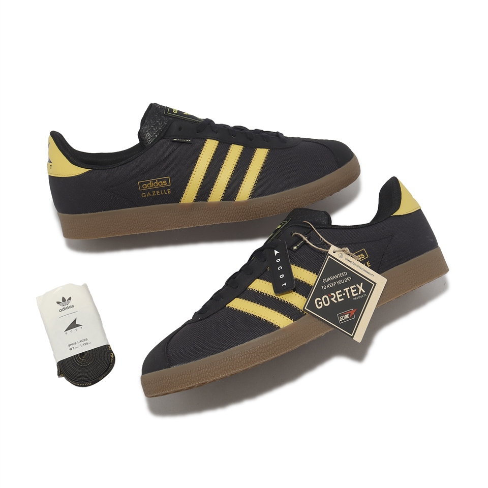 adidas 休閒鞋Gazelle DCDT GTX 男鞋女鞋黑黃防水聯名復古愛迪達IE8480