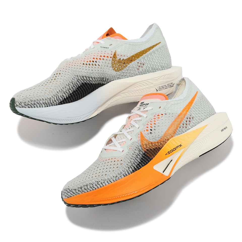 Nike 競速跑鞋ZoomX Vaporfly Next% 3 男鞋白橘碳板運動鞋FV3633-081