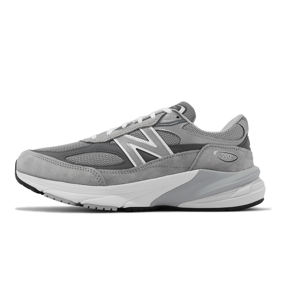 New Balance 休閒鞋990 V6 2E 寬楦男鞋灰元祖灰銀美製拼接反光運動鞋NB