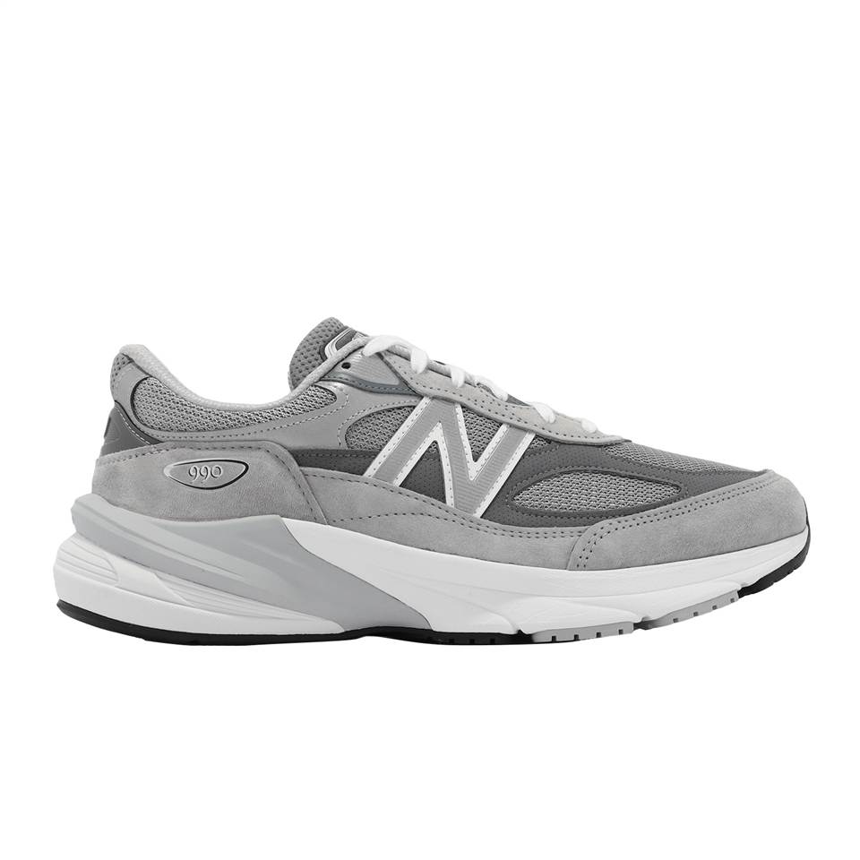 New Balance 休閒鞋990 V6 2E 寬楦男鞋灰元祖灰銀美製拼接反光運動鞋NB