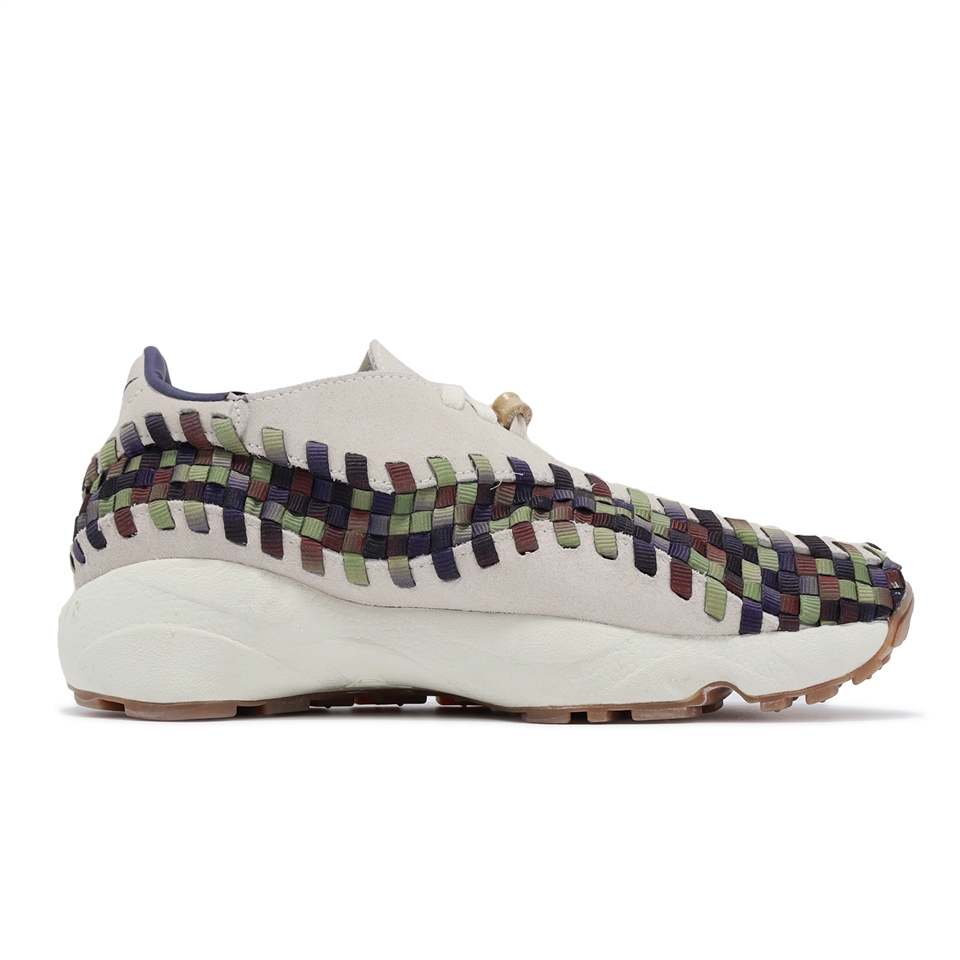 Nike 休閒鞋Air Footscape Woven NAI-KE 女鞋編織米白棕麂皮耐克FV3615