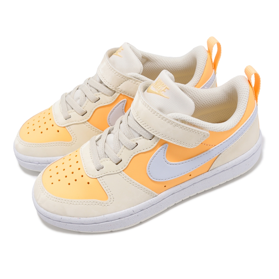 Nike 童鞋Court Borough Low Recraft PS 中童椰奶黃小朋友休閒鞋DV5457