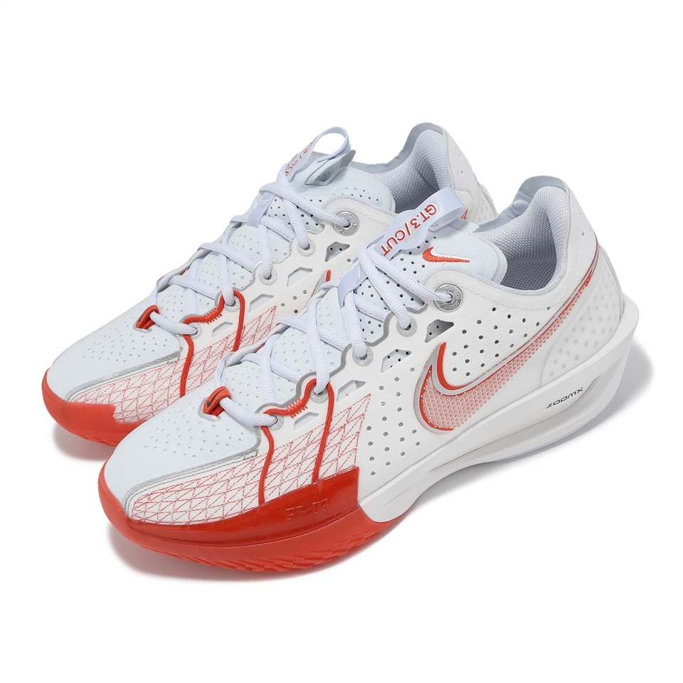 Nike Nike 籃球鞋Zoom G.T. Cut 3 EP 白紅低筒男鞋GT 三代DV2918