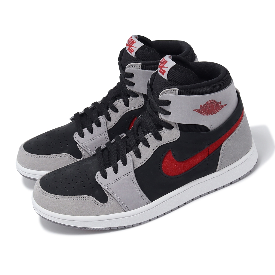 Nike 休閒鞋Air Jordan 1 ZM Air CMFT 2 男鞋灰紅高筒麂皮AJ1 一代