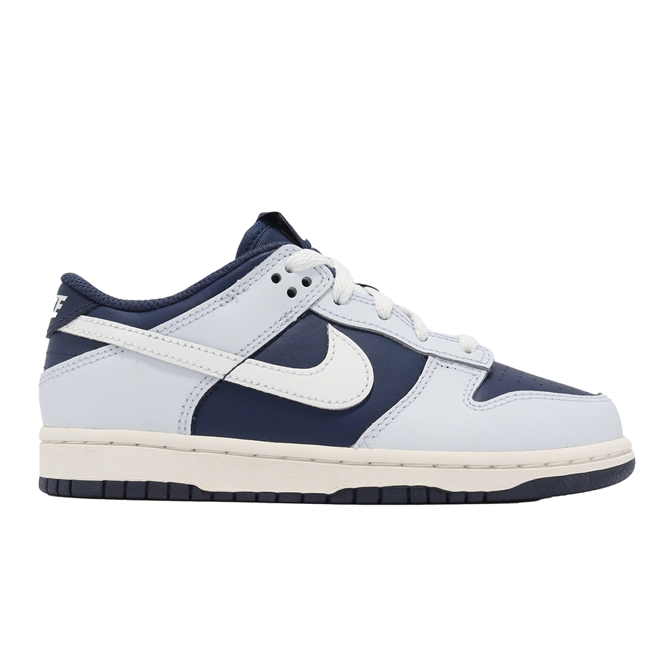 Nike 休閒鞋Dunk Low PS 中童鞋灰藍皮革經典小朋友FB9108-002|休閒運動