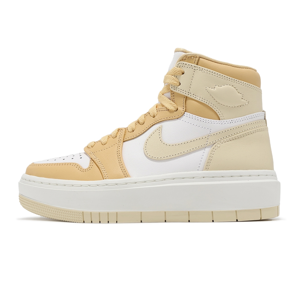 Nike 休閒鞋Wmns Air Jordan 1 Elevate High 女鞋厚底增高金黃AJ1