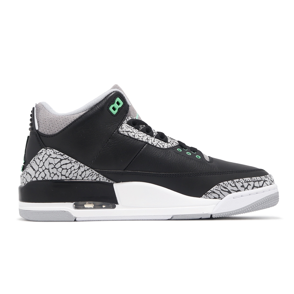 Nike Air Jordan 3 Retro Green Glow 男鞋3代黑綠爆裂紋休閒鞋CT8532