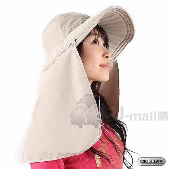(STAH010-KHA) 抗UV透氣護頸遮陽圓盤帽(卡其)