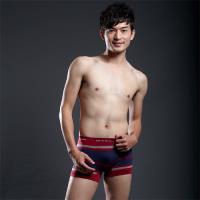 【藍伯特男士精品內褲】復古條紋風四角褲(三件入)