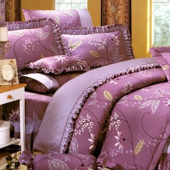 【KOSNEY】 萬紫千紅 加大活性精梳棉六件式床罩組台灣製