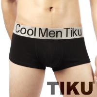 TIKU 梯酷 ~木代爾金屬 超彈貼身平口男內褲-黑
