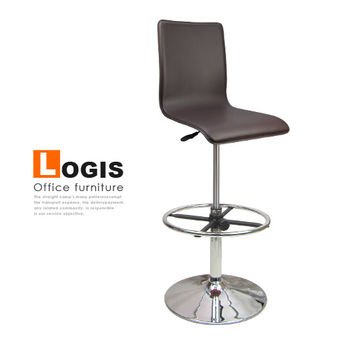 【LOGIS】悠質高腳馬鞍皮革事務椅/電腦椅/吧台椅(4色)