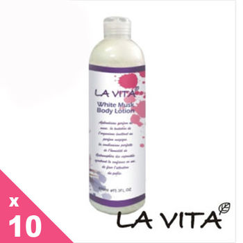 LA VITA 誘惑白麝香絲滑牛奶身體乳10入