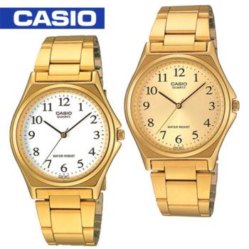 【CASIO 卡西歐】紳士燦金數字型指針男錶 MTP-1130N-金色面白色面兩款可選