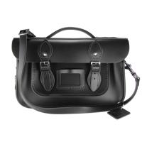 【The Leather Satchel Co.】12.5吋 英國手工牛皮劍橋包 (火炭黑)