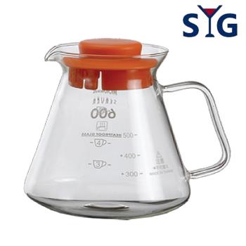 【SYG 台玻】精緻耐熱花茶咖啡壺BH605A-紅蓋