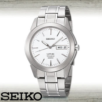 【SEIKO 精工】鈦金屬時尚紳士腕錶(SGG727P1)
