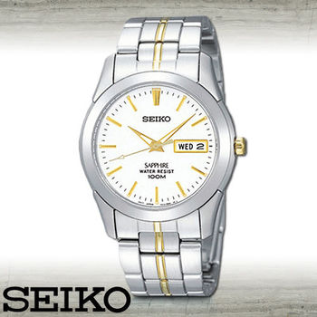 【SEIKO 精工】藍寶石水晶品味質感紳士腕錶(SGG719P1)