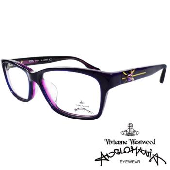 Vivienne Westwood 英國Anglomania時尚款俏皮土星光學眼鏡(黑+紫)AN28404