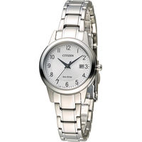 星辰 CITIZEN 光動能復古甜美經典腕錶 FE1081-59B 銀