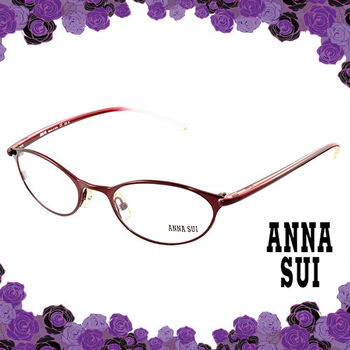Anna Sui 安娜蘇 經典花園漸層金屬框造型眼鏡(紅色) AS03701