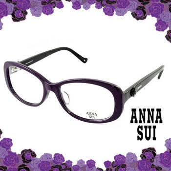Anna Sui 安娜蘇 靜謐薔薇花園紫色框造型眼鏡(紫黑色) AS523-1767