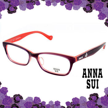 Anna Sui 安娜蘇 祕密花園浪漫紫蝶造型眼鏡(橘紅) AS514-1706