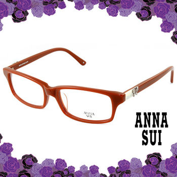 Anna Sui 安娜蘇 經典薔薇金屬蝴蝶花園造型眼鏡(茶色) AS521135
