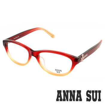 Anna Sui 安娜蘇 經典薔薇紅蝶花園漸層造型眼鏡(紅色) AS522266
