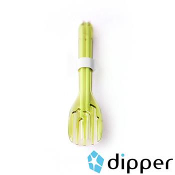 dipper 3合1SPS環保餐具組(青嫩綠叉)