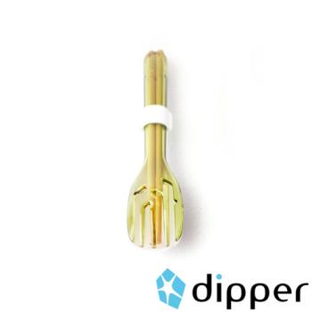 dipper 3合1檜木環保餐具組-青嫩綠叉