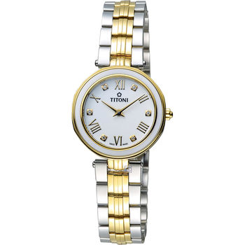 TITONI 梅花錶優雅伊人時尚腕錶 TQ42938SY-W-548 雙色款