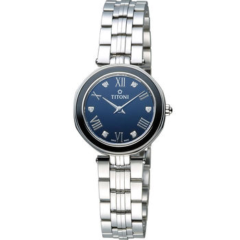 TITONI 梅花錶優雅伊人時尚腕錶 TQ42938S-B-552 黑