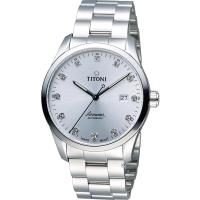 TITONI Airmaster 空霸 Day-Date 機械腕錶 83743S-581 銀
