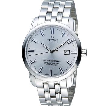 TITONI Master Series 天文台認證機械腕錶 83188S-575 銀色
