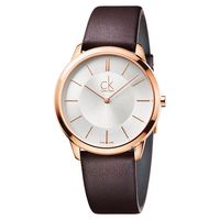 Calvin Klein CK Minimal 極簡時尚腕錶 銀 玫瑰金框 40mm K3M216G6