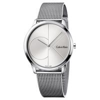 Calvin Klein CK Minimal 經典大LOGO腕錶 銀 40mm K3M2112Z