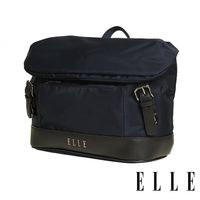 ELLE 時光旅人系列-大容量10吋IPAD 橫式休閒手提/斜背包- 午夜藍