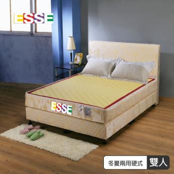 【ESSE御璽名床】 蓆面+布面冬夏兩面系列-健康彈簧床墊 5x6.2 尺 -雙人