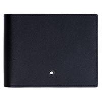 MONTBLANC 萬寶龍十字紋牛皮12卡短夾-黑 113209