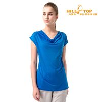 【hilltop山頂鳥】女款吸濕排汗上衣S04FG3寶藍